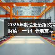 2026年制造业最新政策解读：一个厂长朋友亏了200万后的深夜电话（图2）