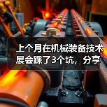 上个月在机械装备技术展会踩了3个坑，分享给你避避